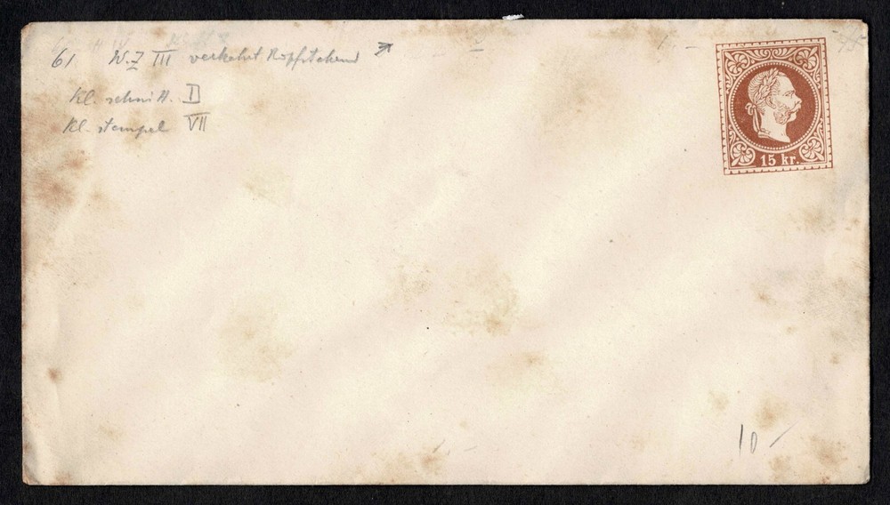 Austria Unused cover 15 Kr. Brown