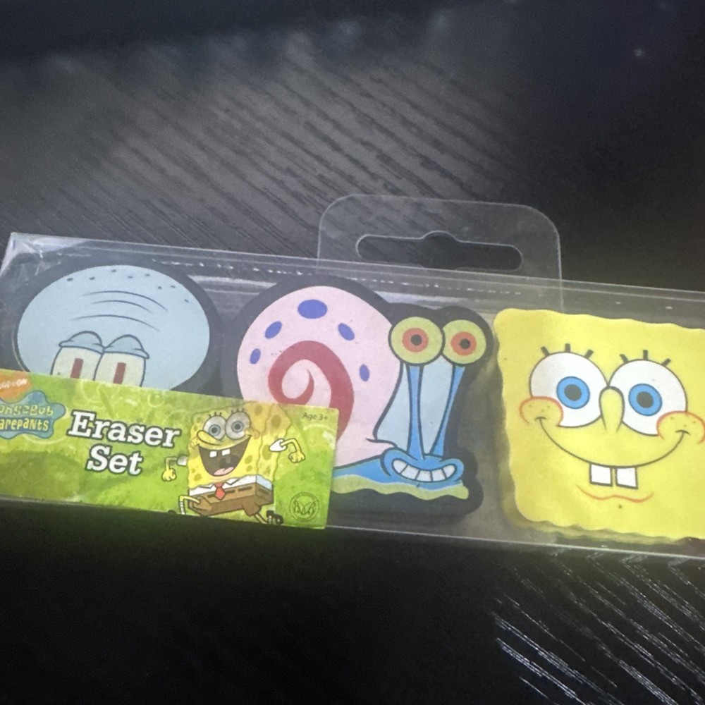 Nickelodeon - SpongeBob SquarePants - Eraser Set - BNIP (2008)