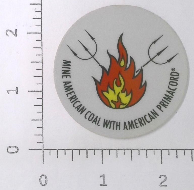 Vintage American Primacord Coal Mining Sticker Decal
