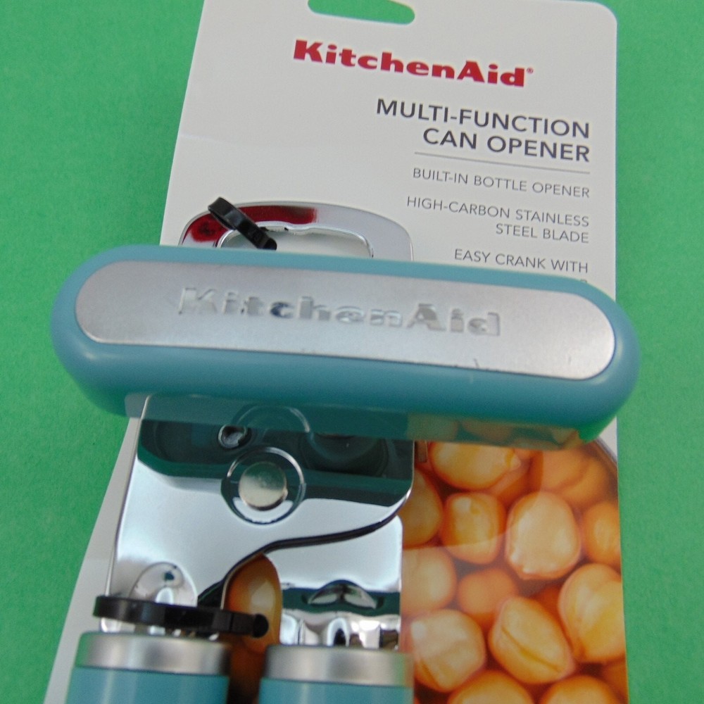 KitchenAid Multi-Function Can Opener w/ Bottle Opener w/ Ergonomic Handle Aqua