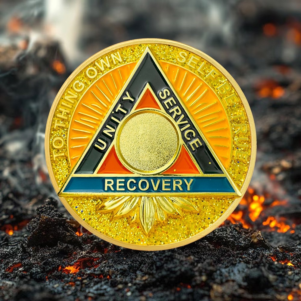 Personalized 1-65 Years Alcoholics Anonymous AA Chips Medallion Sobriety Coin