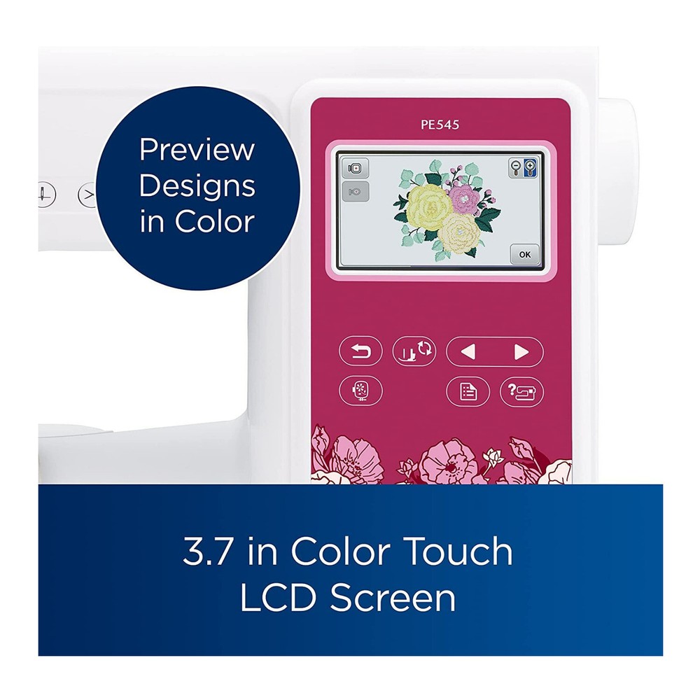 Brother Elite PE545 3.7-In LCD Touch Display Computerized Embroidery Machine