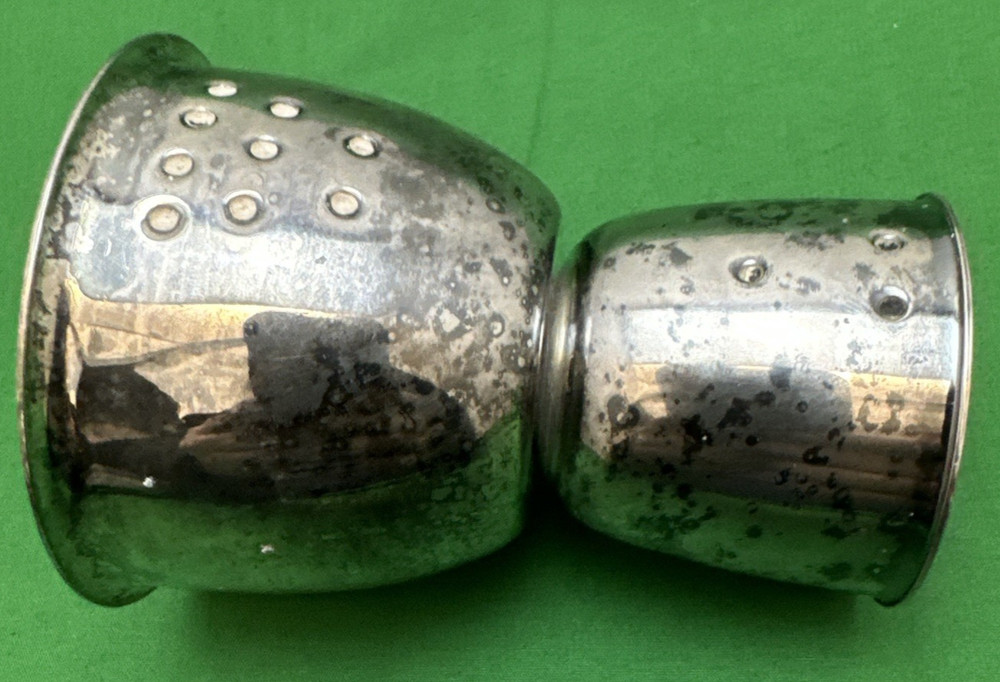 4" Napier Silverplated DOUBLE-SIDED "DOT" JIGGER Measures 1 to 4 Ounces