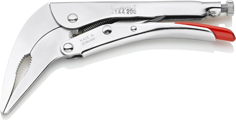 41 44 200 8" Angled Long Nose Locking Grip Pliers,