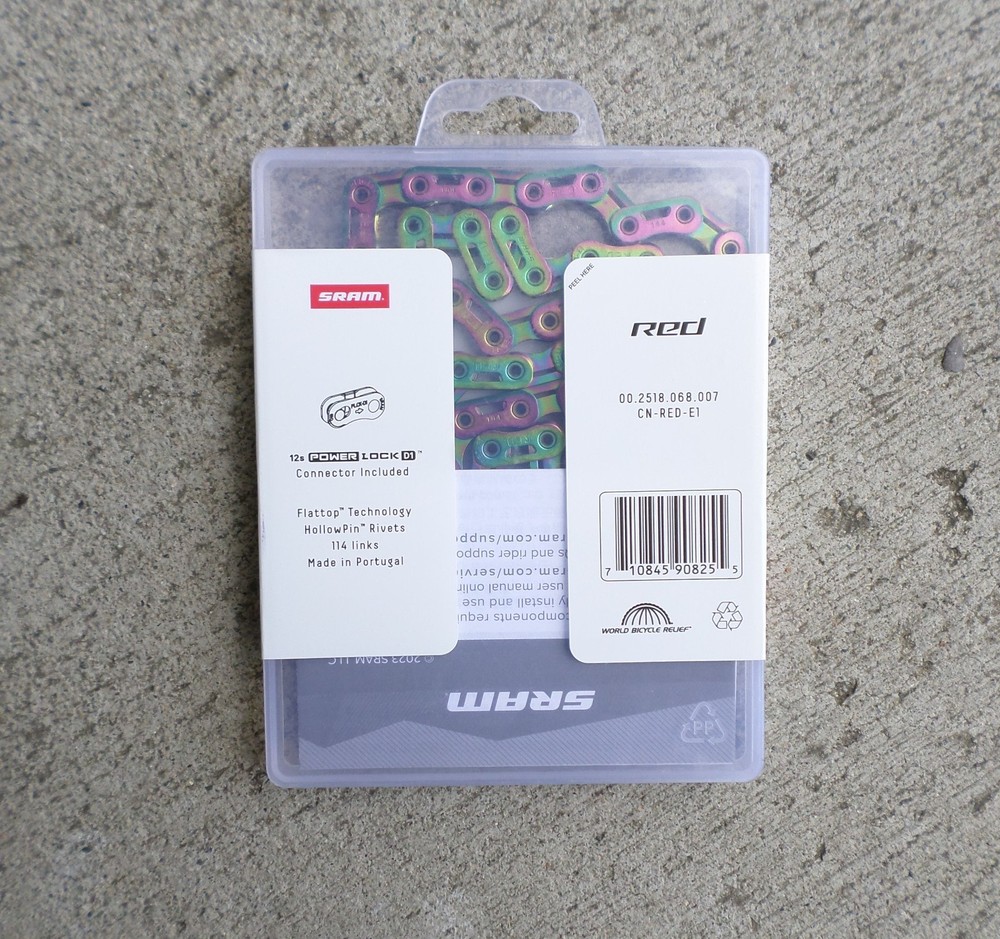 SRAM Red E1 Flattop Chain - Rainbow - 114 Links - NEW