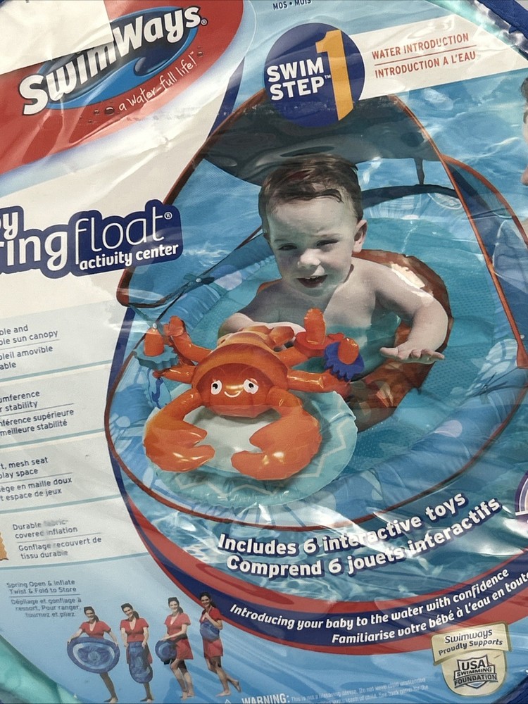 NEW - SwimWays Baby Spring Float Sun Canopy 9-24 Months