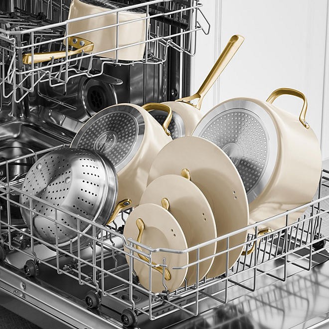 Member's Mark 11-Piece Modern Ceramic Cookware Set (Assorted Colors)