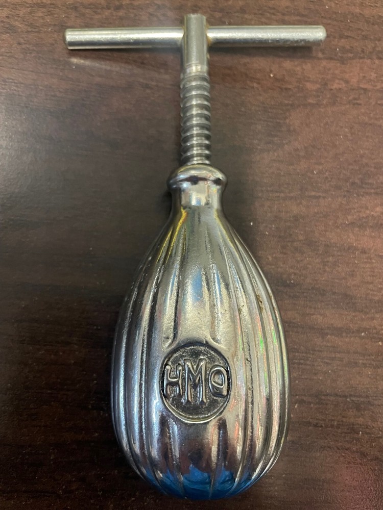 Vintage HMQ NUTCRACKER Hand Held Metal T-Bar Screw Type