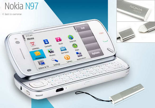 HQ Silver STYLUS TOUCH PEN FOR Nokia N97 N97 Mini 5800