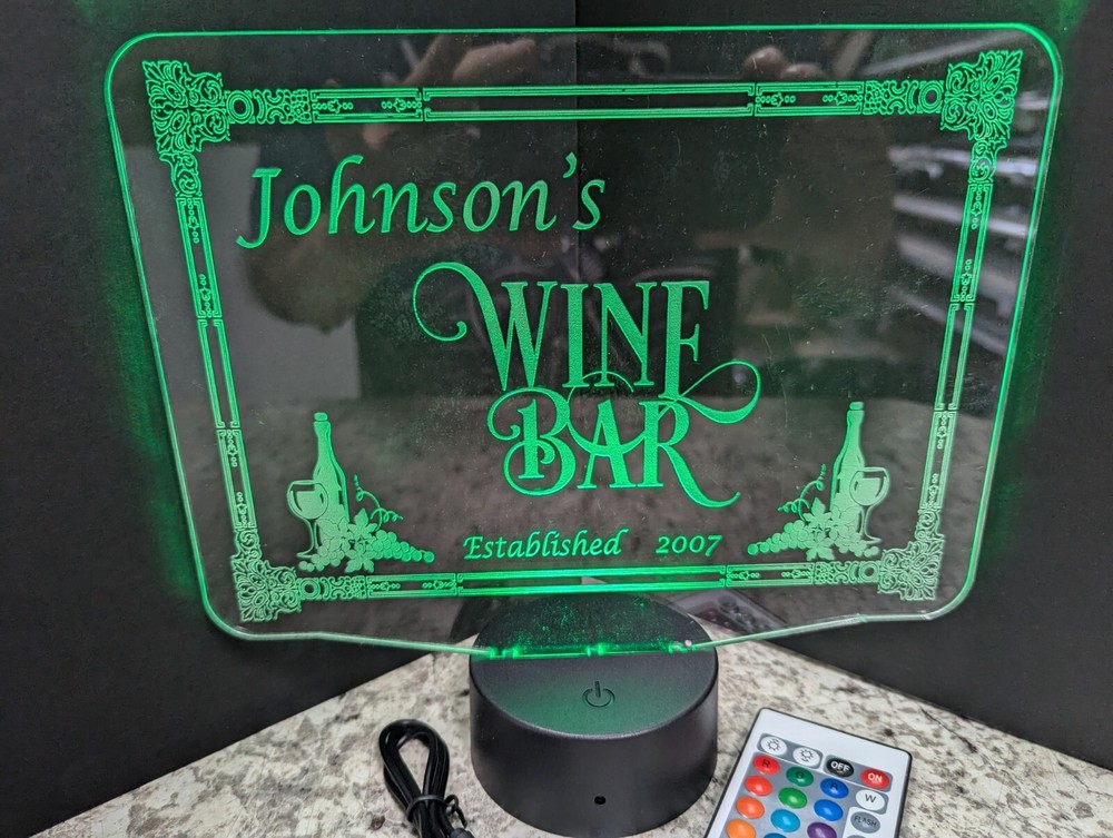 Wine Bar Custom made L.E.D. Large light display