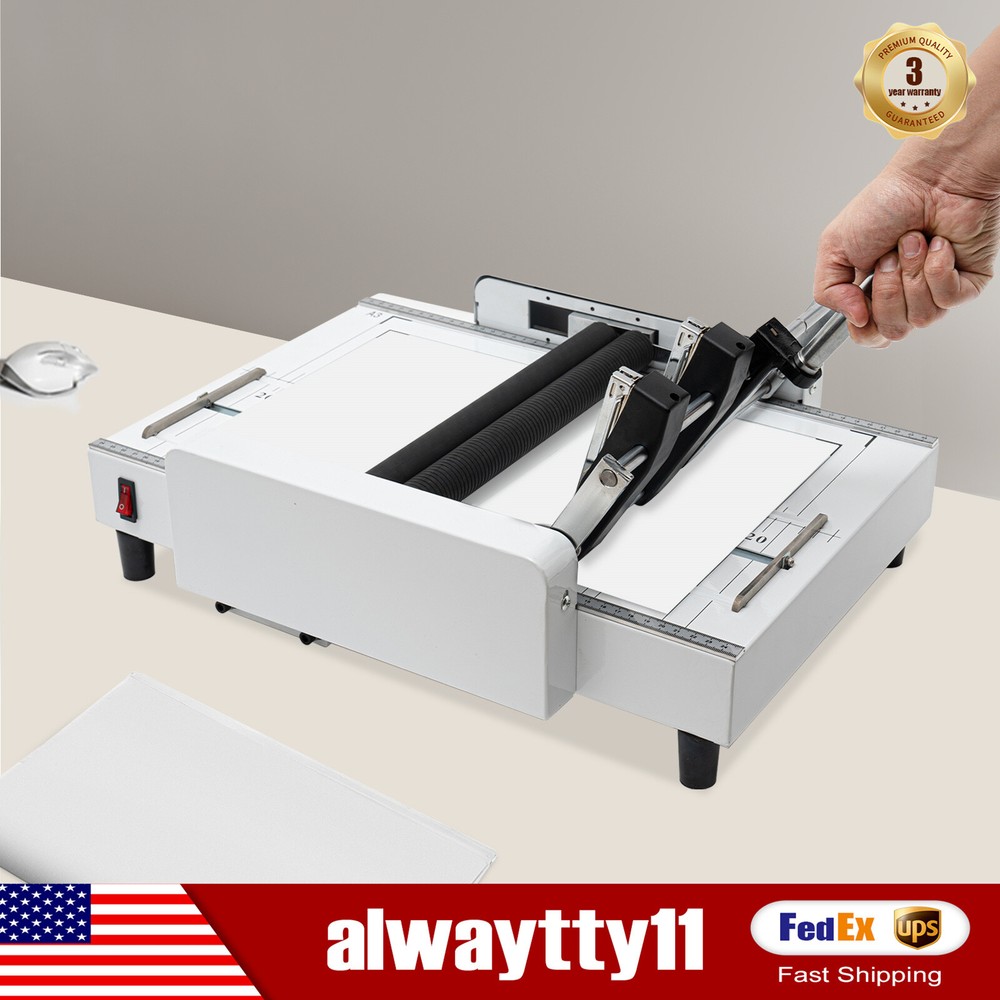 A3 Booklet Folding and Binding Machine ?C 60W Paper Stapler for Office Booklet