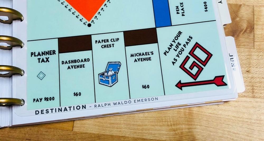 Monopoly inspired Planner Theme Dashboard 4 use w/ Classic Happy Planner~