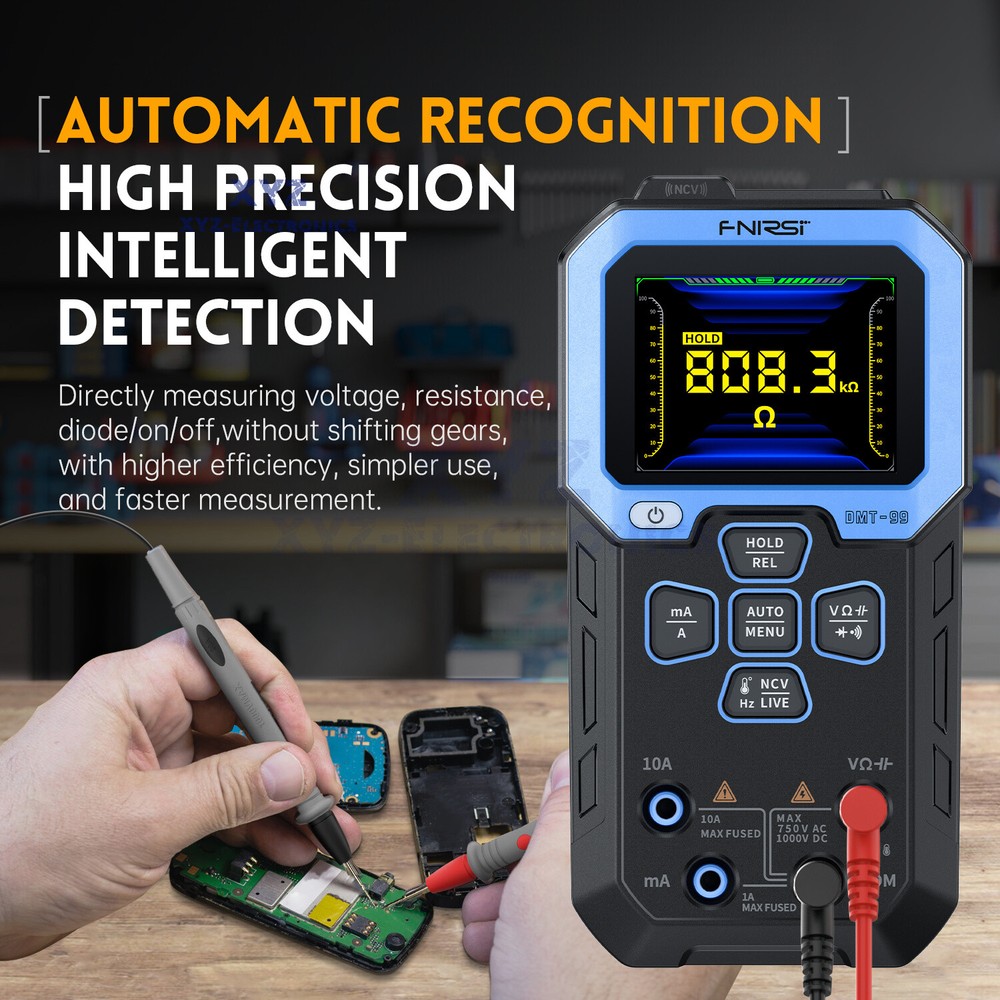 FNIRSI DMT-99 High Precision Smart Digital Multimeter 10000 Counts 2.4" Screen