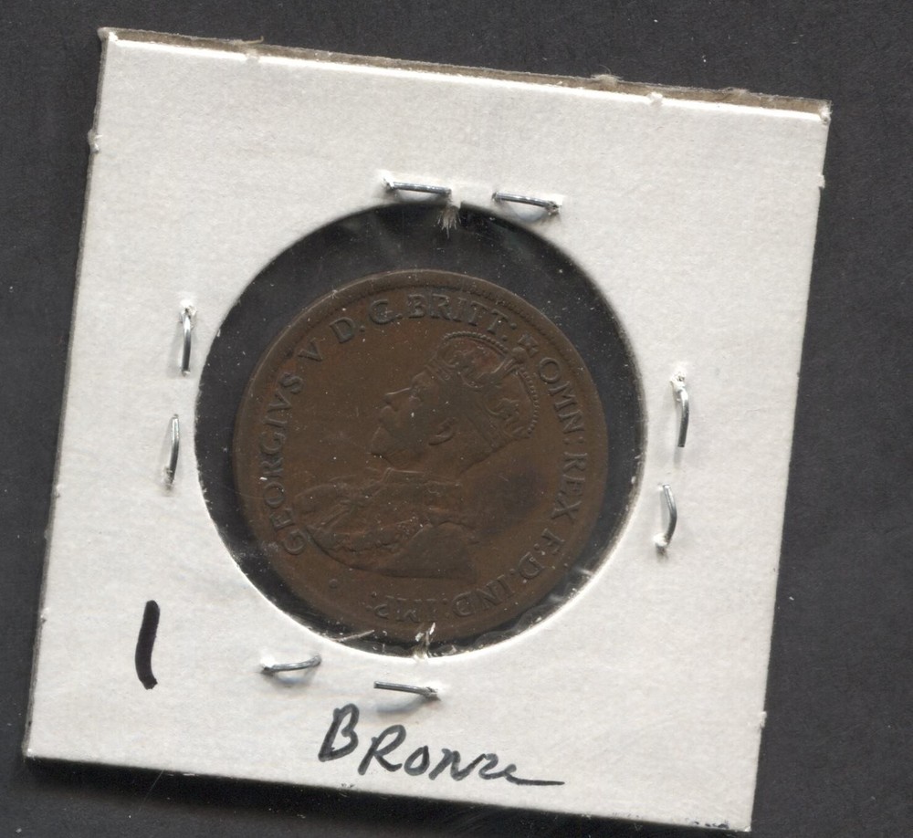 1921-Australia-VF+-KM-22-1/2 Penny