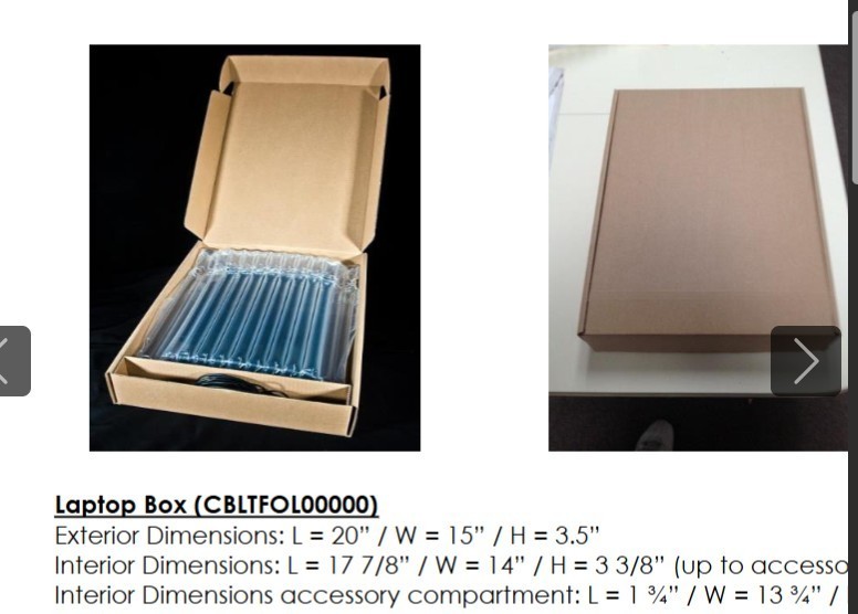 BUBBLE BAG - INFLATABLE BAGS 13-14" LAPTOP  - 200/CS - PACKAGING