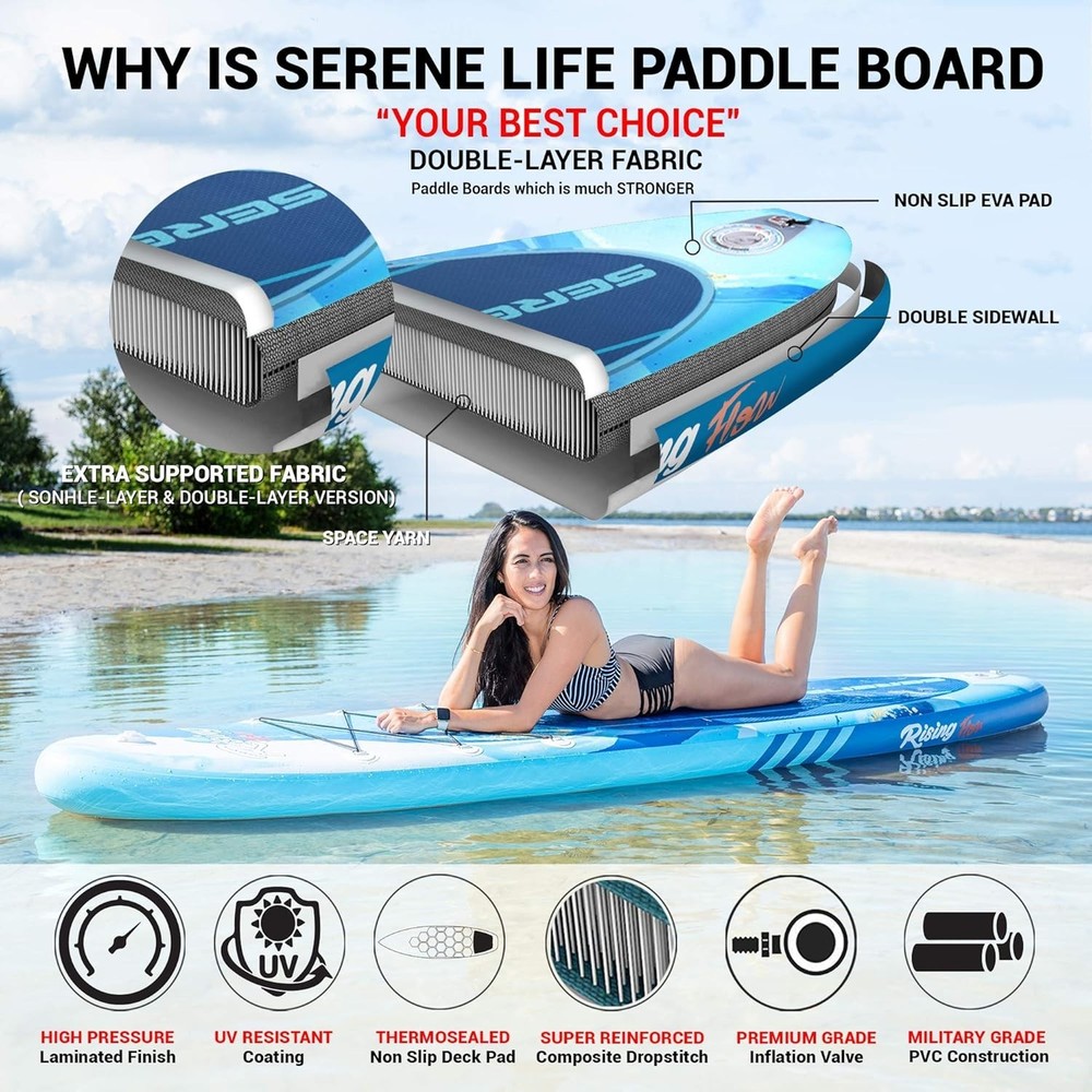 Versatile Inflatable Stand Up Paddle Board with Accessories – Lightweight Design