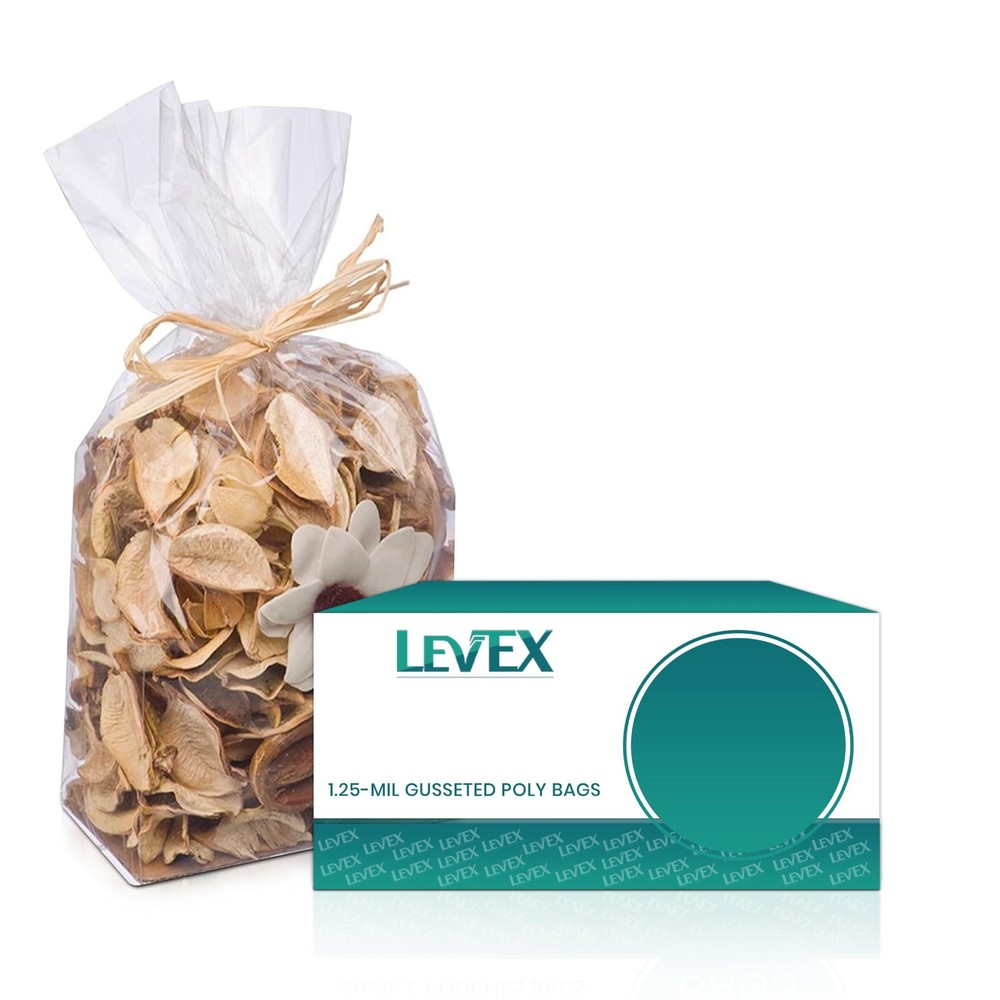 20x18x30" 1.25 Mil Expandable Open Top Gusseted Poly Bag Clear Polyethylene LDPE