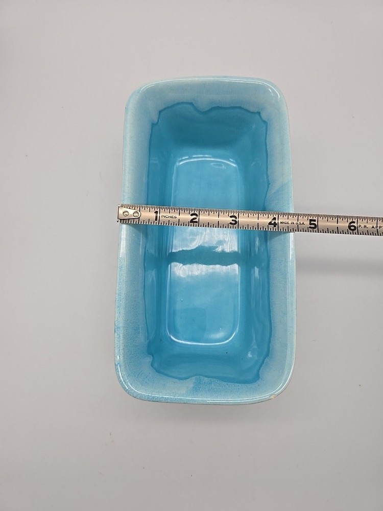Vintage Judy of California Blue Drip Rectangular Planter