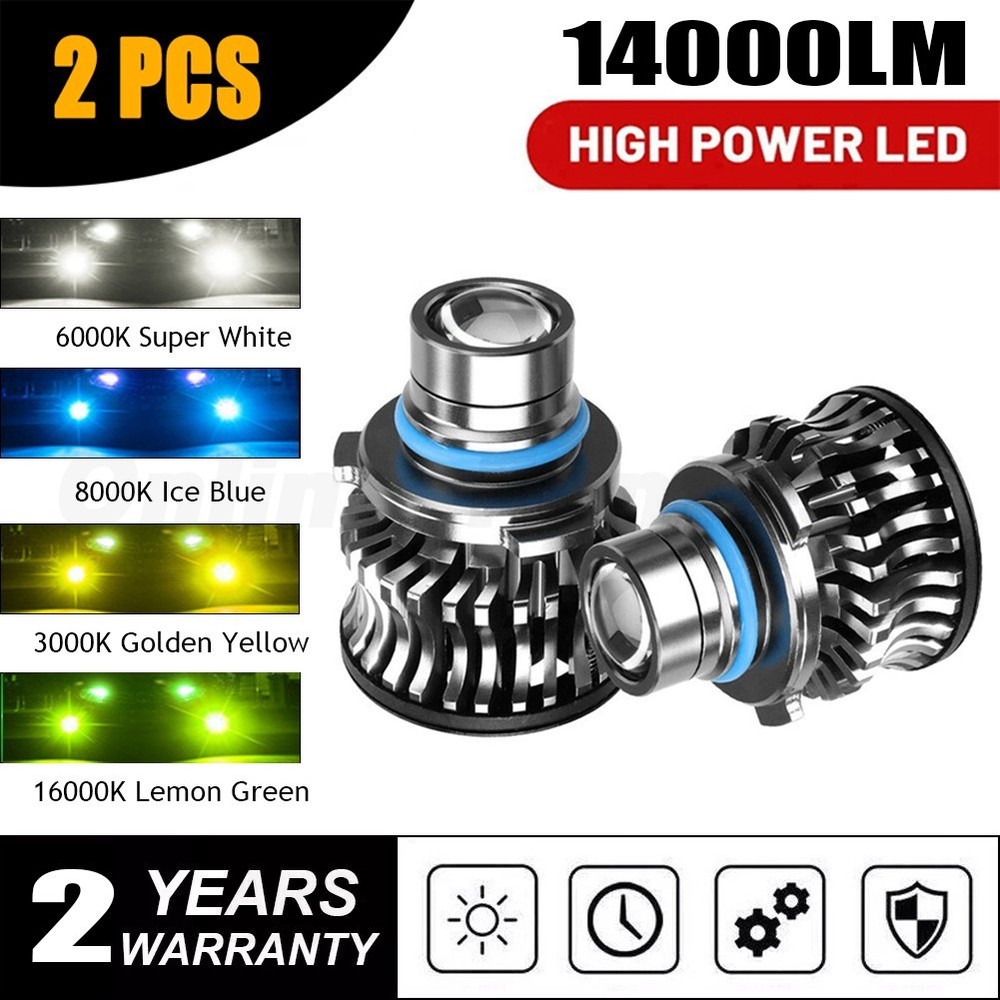 H11 LED Projector Laser Fog Lights Bulb White/Blue/Yellow/Green 2X