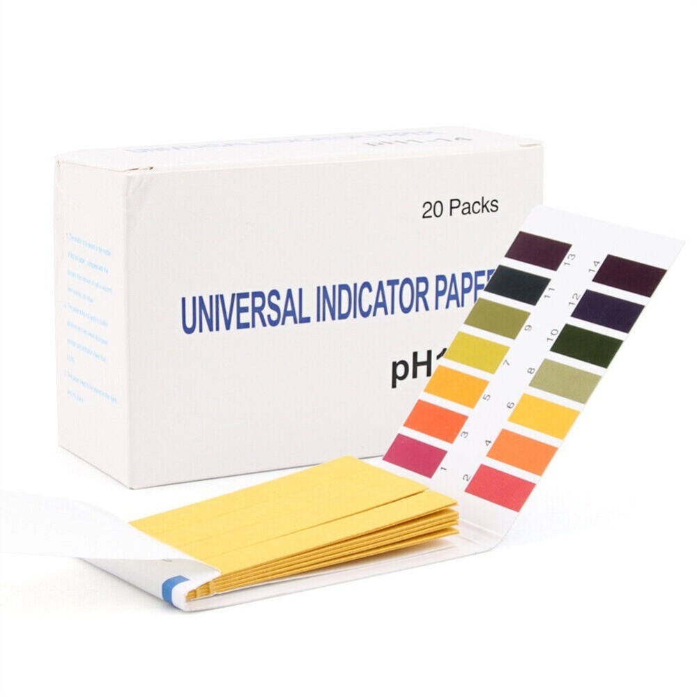 20 Pack 1600 Strips pH.1-14 Extensive Test Paper for Water Soil Testing