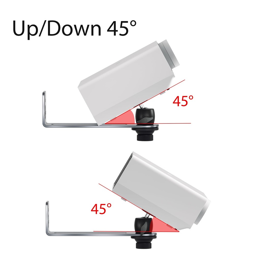 Projector Mount Universal Projector Wall Mount Aluminum Alloy Bracket 360°Adj...