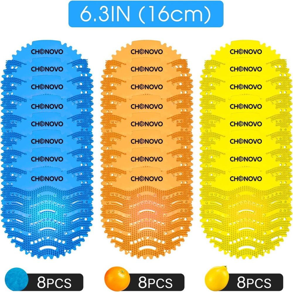 Urinal Screen Deodorizer, 24 Packs Urinal Cakes Bulk Scented Anti-Splash Urin...