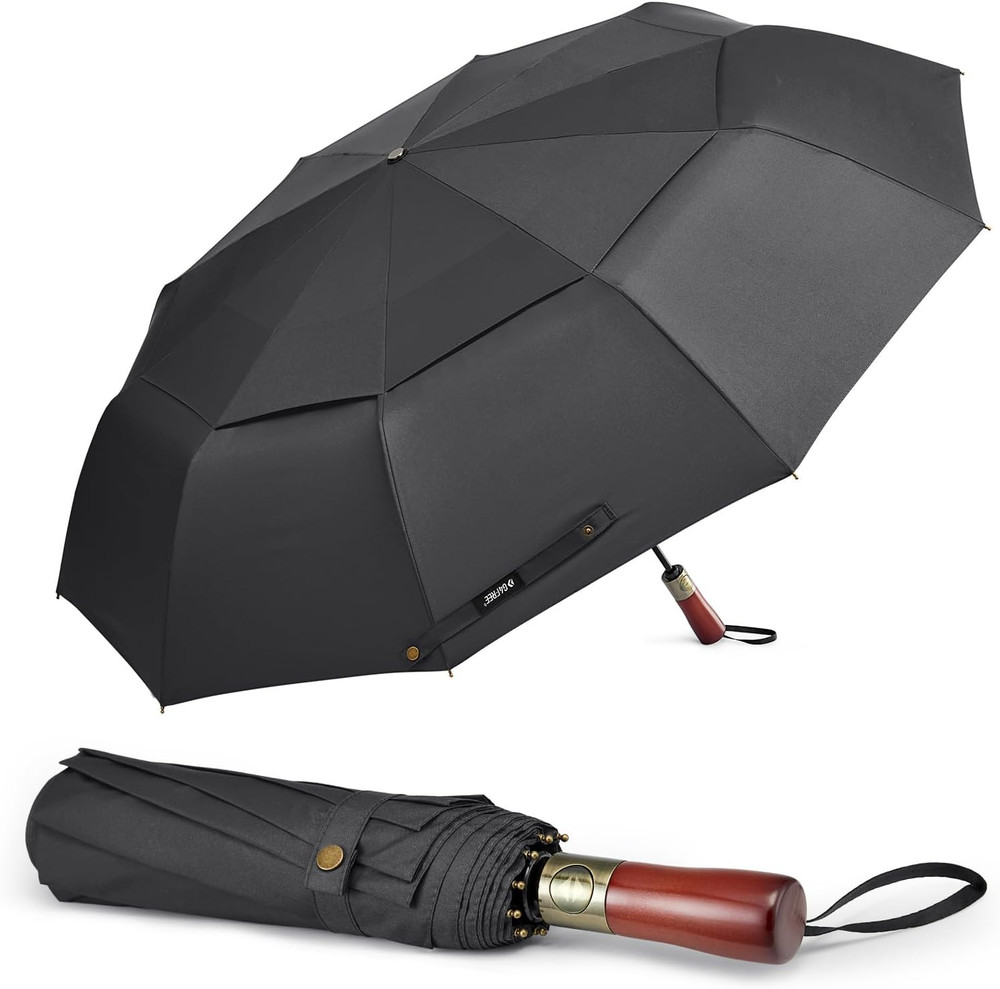 54 Inch Large Compact Windproof Golf Umbrella for Rain Oversized Auto Open Close