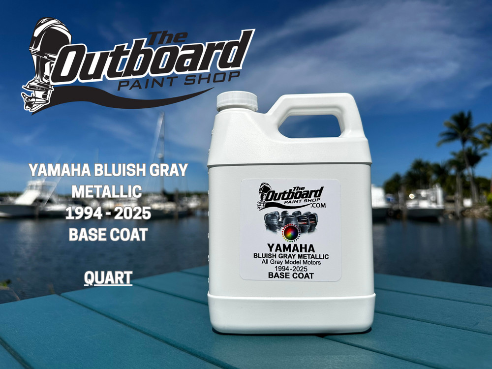Yamaha Bluish Gray Metallic Outboard Paint, 8D, 1 Quart (BASECOAT ONLY)
