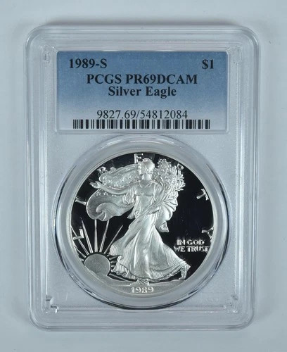 1989 S Bullion Silver Eagles PCGS PR-69 DCAM Silver Eagle