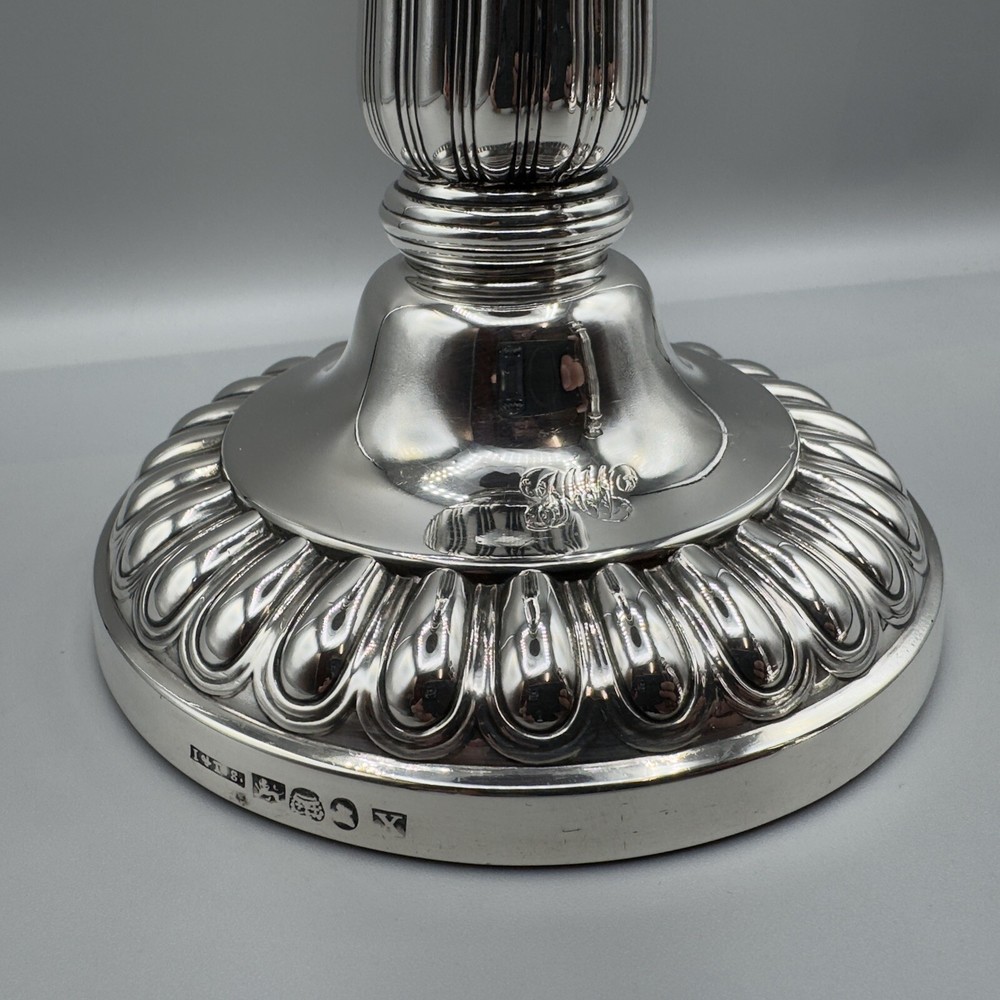 Rare Antique George III Telescopic Silver Candlesticks John & Thomas Settle 1817