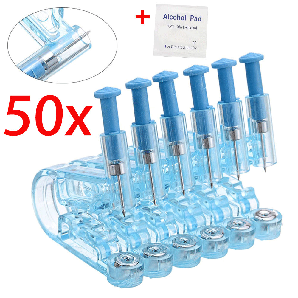Professional Disposable Ear Studs Piercing Gun Ear Pin Stud Piercer Tools 50PCS
