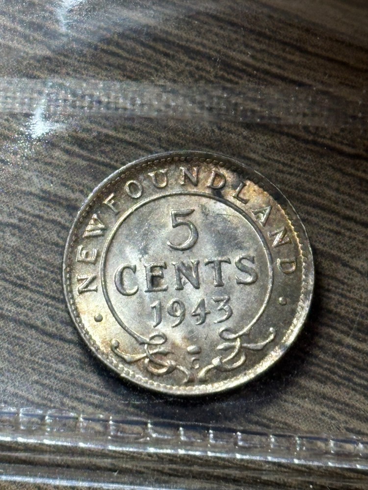 Newfoundland 1943C 5 Cents MS60