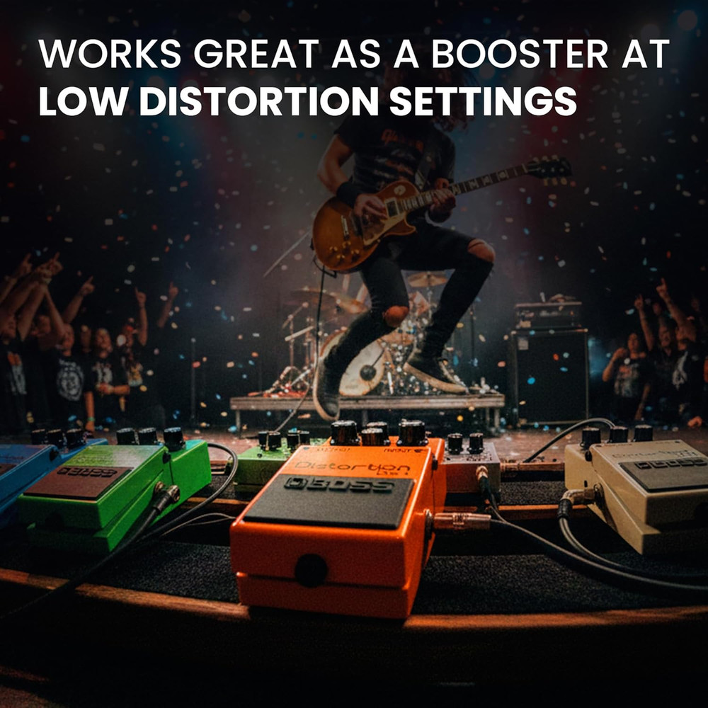 DS-1 Distortion Bundle with Gearlux Power Supply, Instrument Cable, Patch Cable,