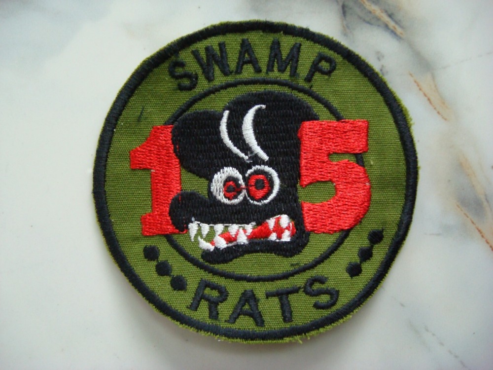 US NAVY RIVER SQUADRON 15 SWAMP RATS, VIETNAM WAR PATCH