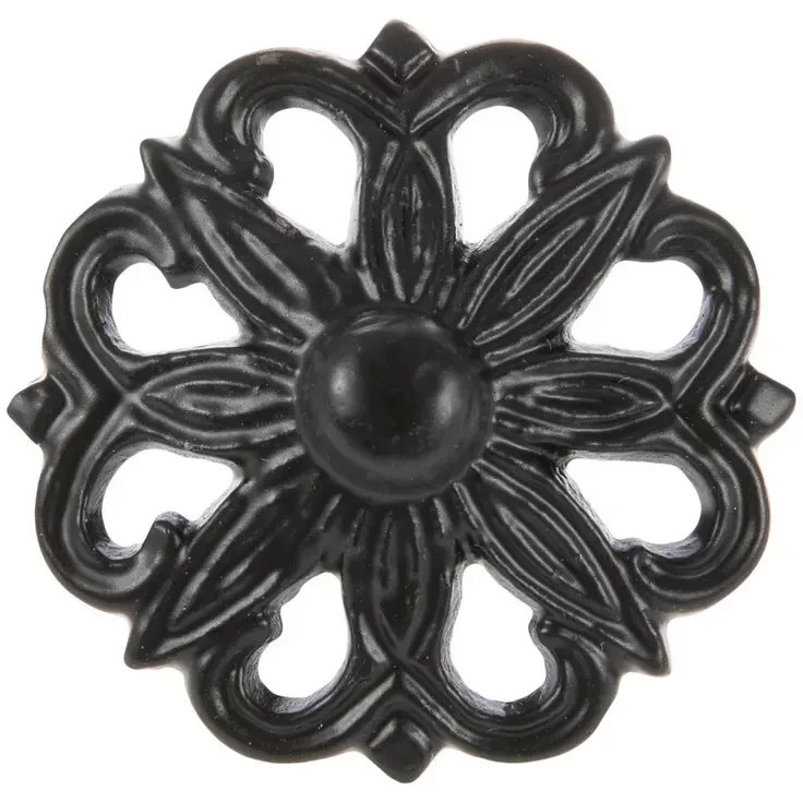 Distressed Open-Cut Metal Knob - White or Black