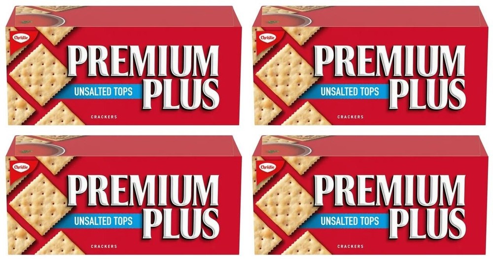 Premium Plus Unsalted Tops Crackers, 450g (4 Pack)