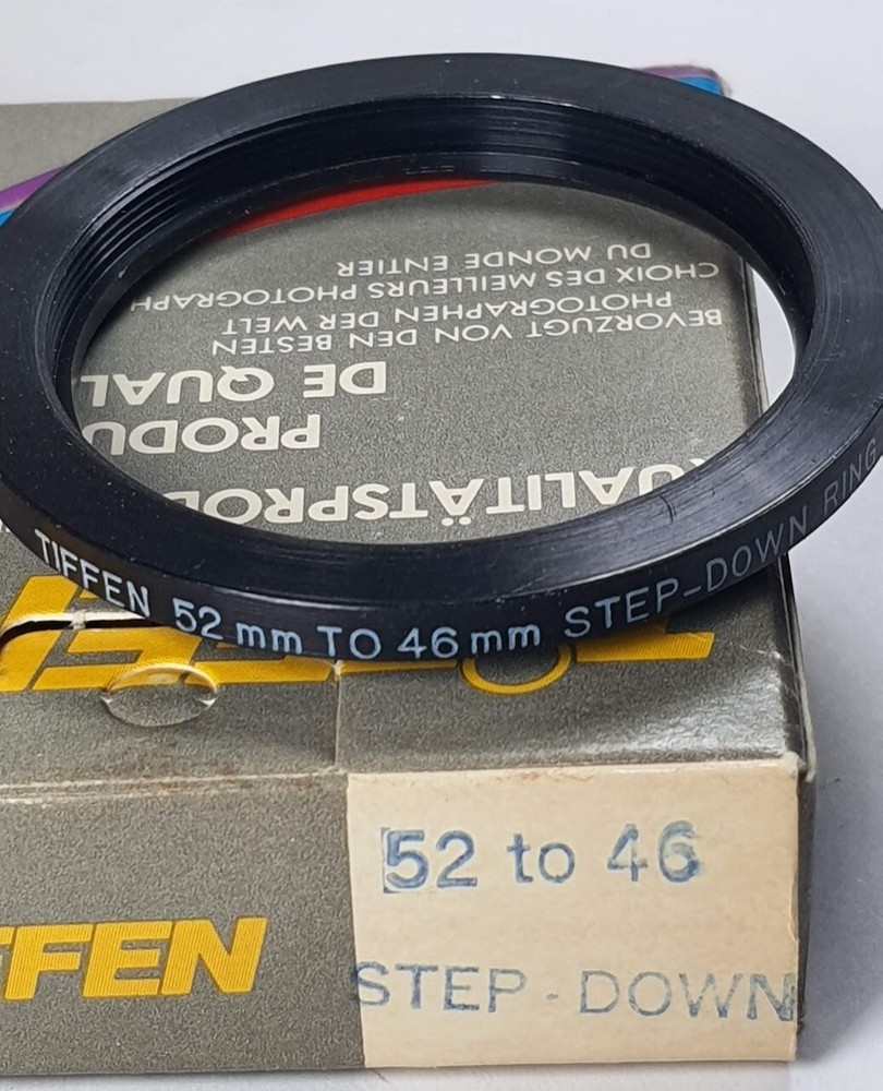 TiFFEN 52-46mm Step Down Lens Filter Converter Adapter Ring 52mm-46mm E52-E46