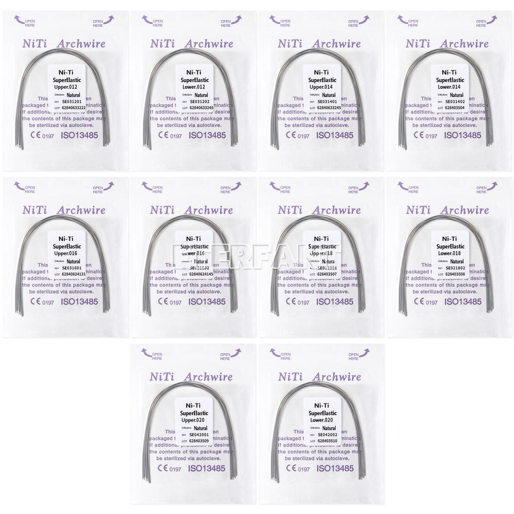 10pc/pack ETERFANT Dental Ortho Arch Wires Super Elastic Niti Rectangular/Round