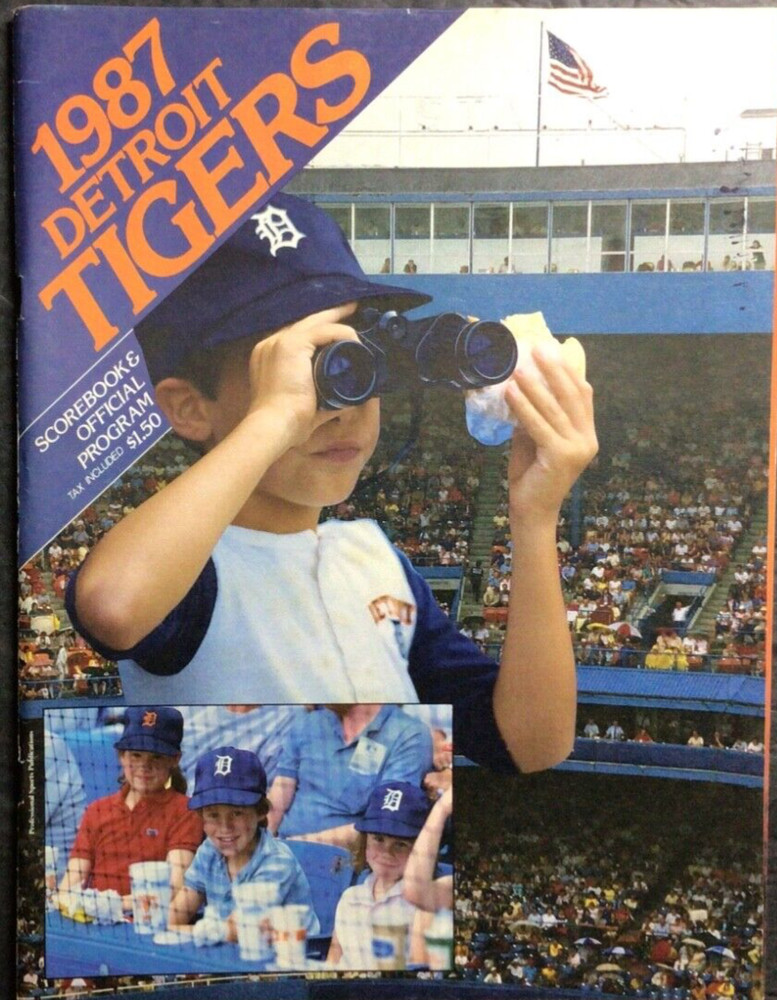 1987 DETROIT TIGERS ~ Program/ Scorecard ~ Not scored ~ REAL NICE SHAPE!
