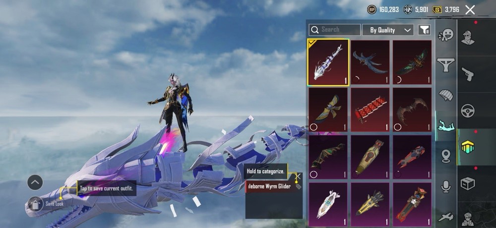 PUBG Mobile X-Suit, Glider, Vehicle, Weapon, Set, Level, Special Effect Bundle