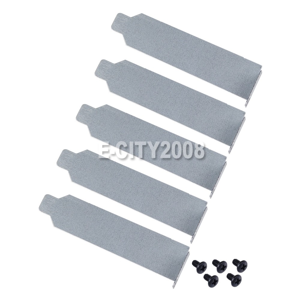 5pcs PCI Slot Covers with Screws for PC Case Dustproof