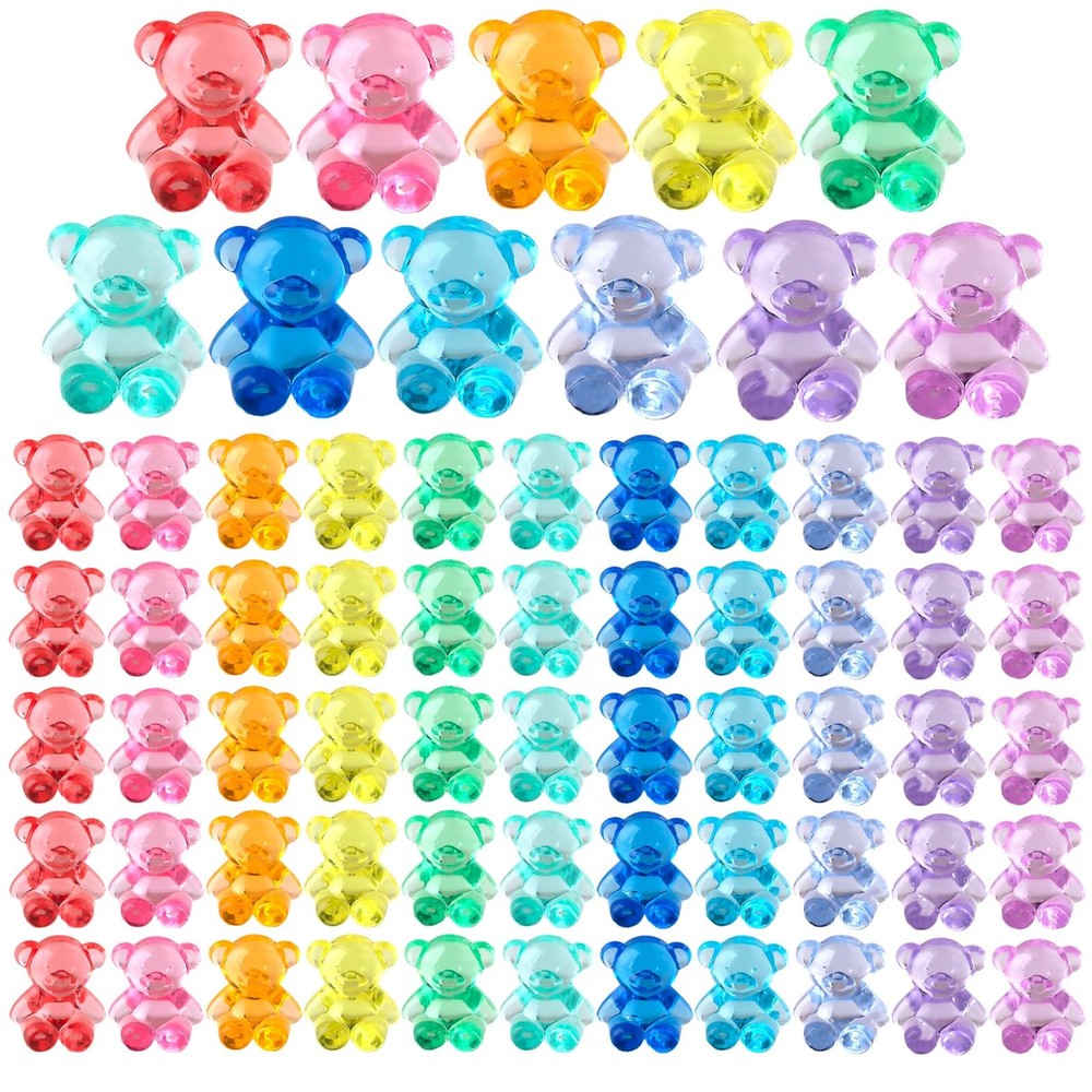 Niceup 360pcs Bear Mini Figurines to Hide, 0.6in Plastic Counting Sorting...