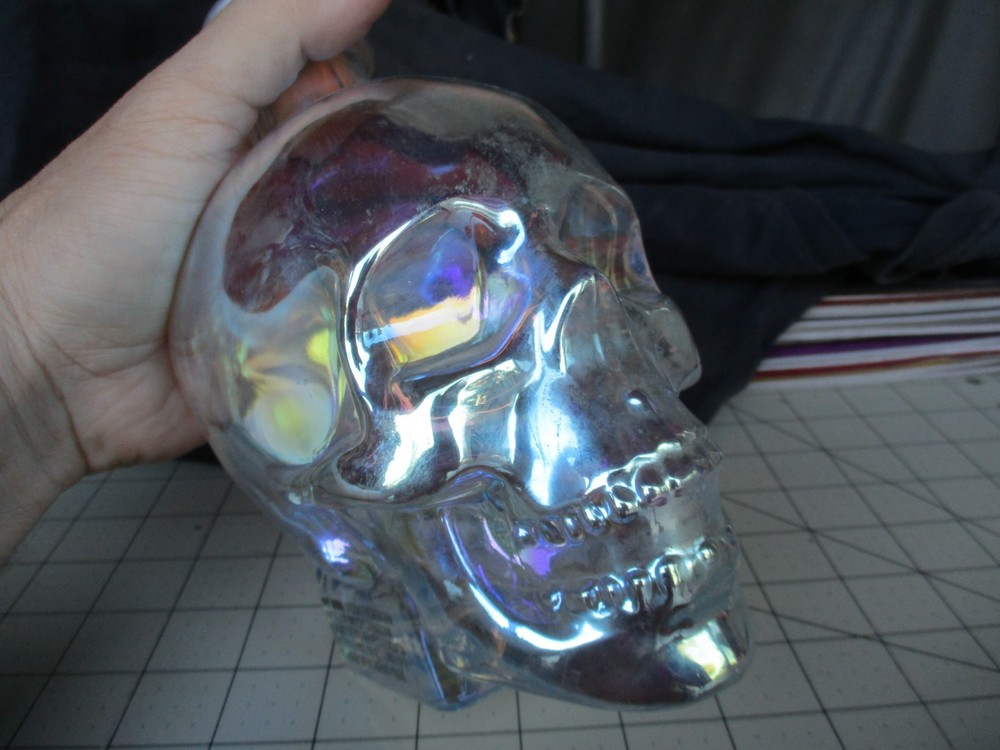 CRYSTAL HEAD AURORA, Glass Skull Vodka Bottle – Empty