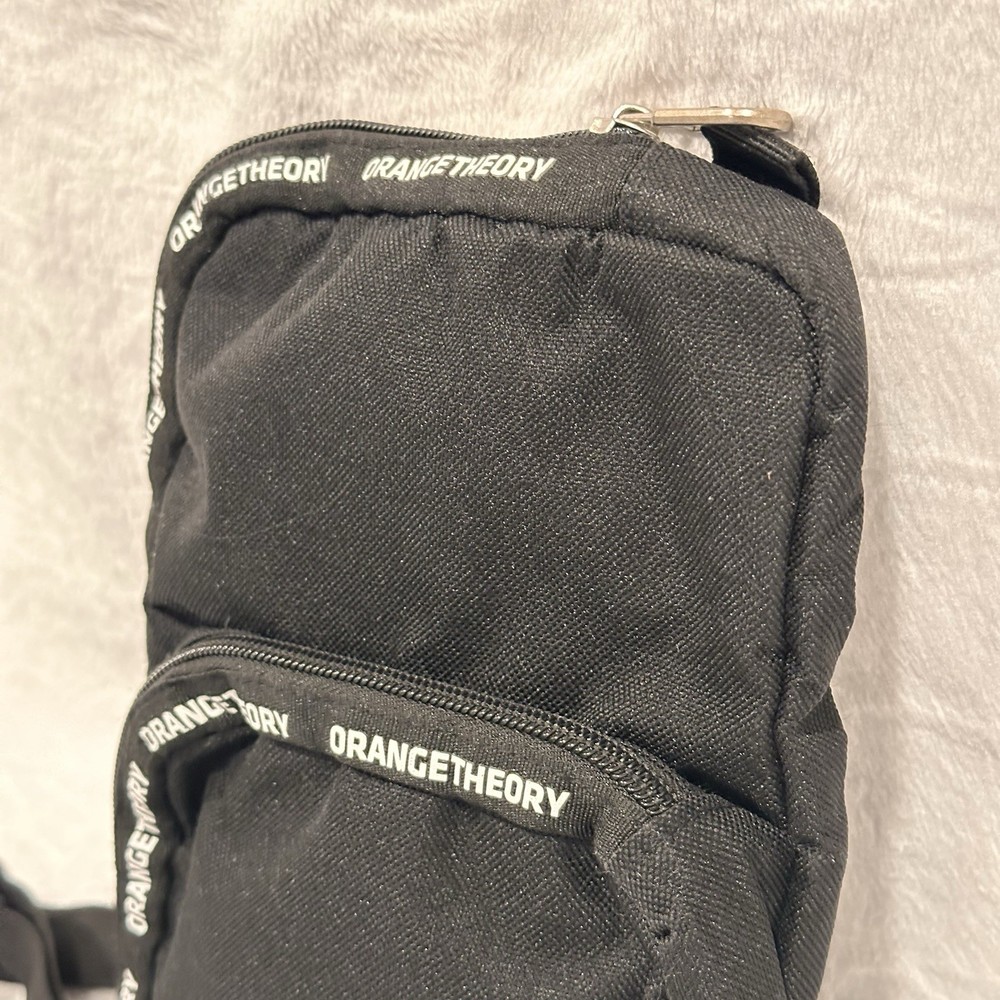 Black Crossbody Bag Sling With Adjustable Shoulder Strap Active Orange Theory