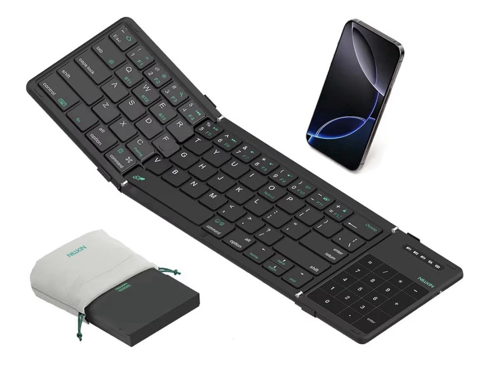 Nillkin Bluetooth Foldable Keyboard with Trackpad & Numpad, Full-Size Trackpad
