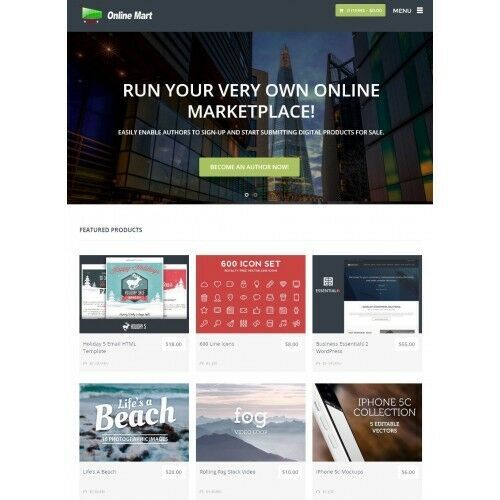Online Digital Marketplace / Software Store Free Hosting + Installation