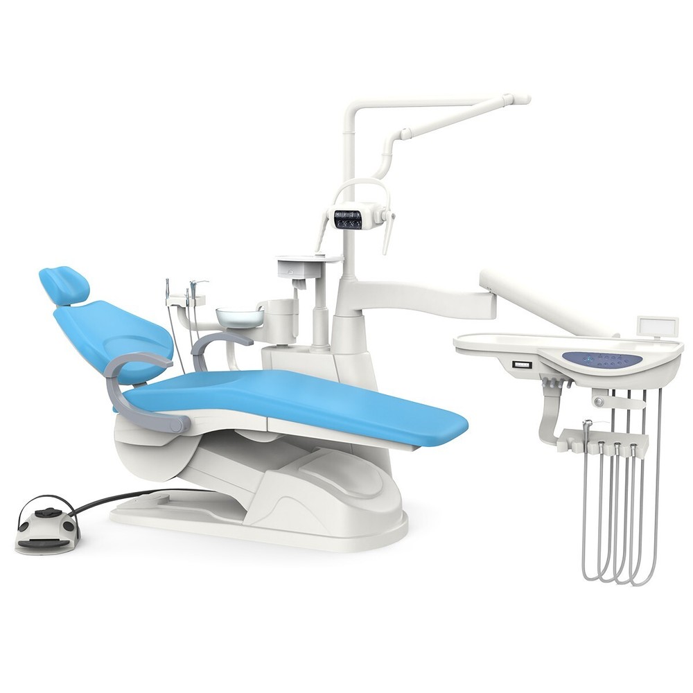 FDA Dental Chair Large Size Unit Computer Controlled DC Motor Luxury PU Leather