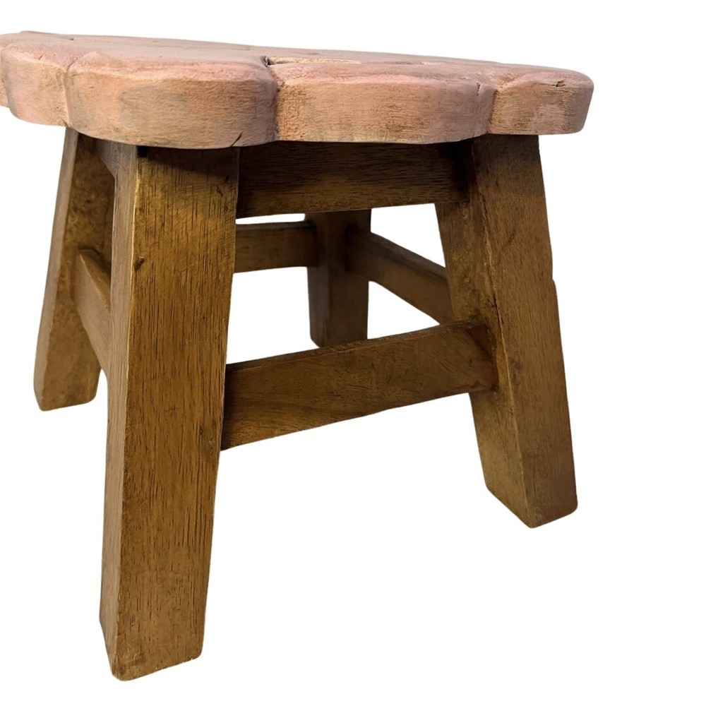 Solid Wood Owl Step Stool 10x13 In