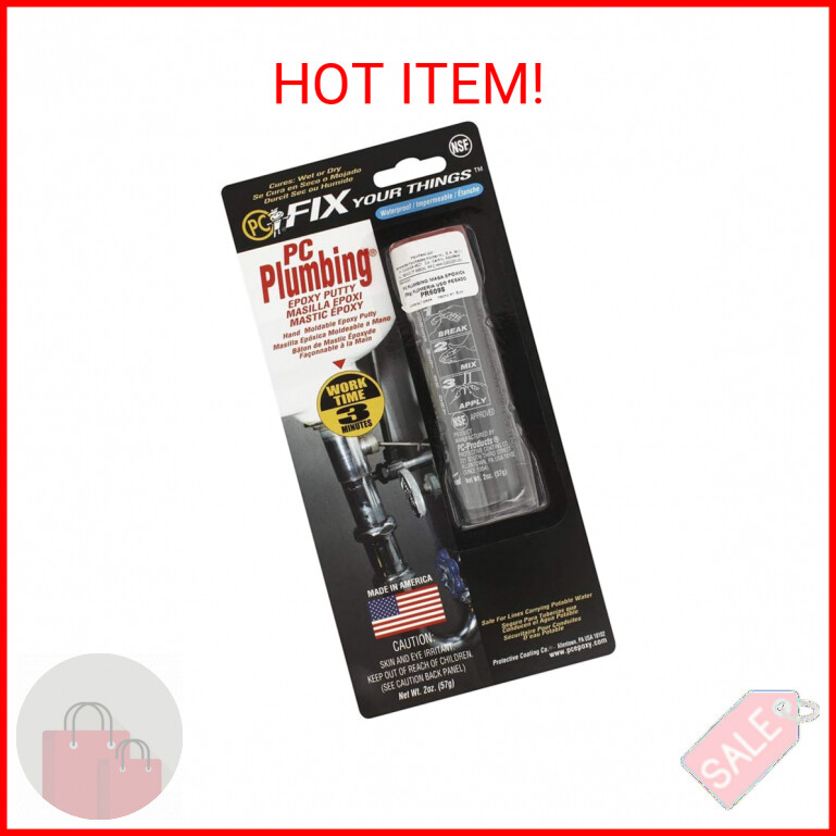 PC Products PC-Plumbing Epoxy Putty, 2oz Stick, Gray (25598)
