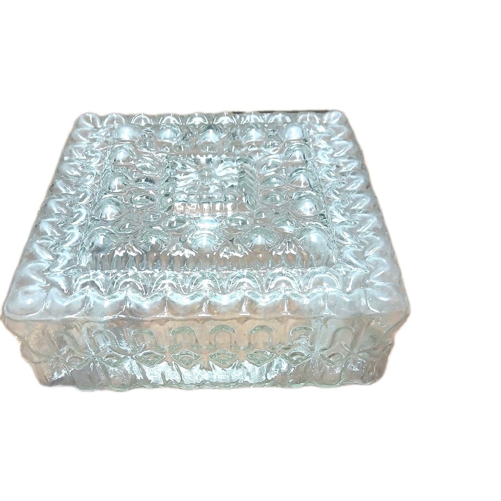 French Vintage Ceiling Glass Sconce  Mid-Century Modern